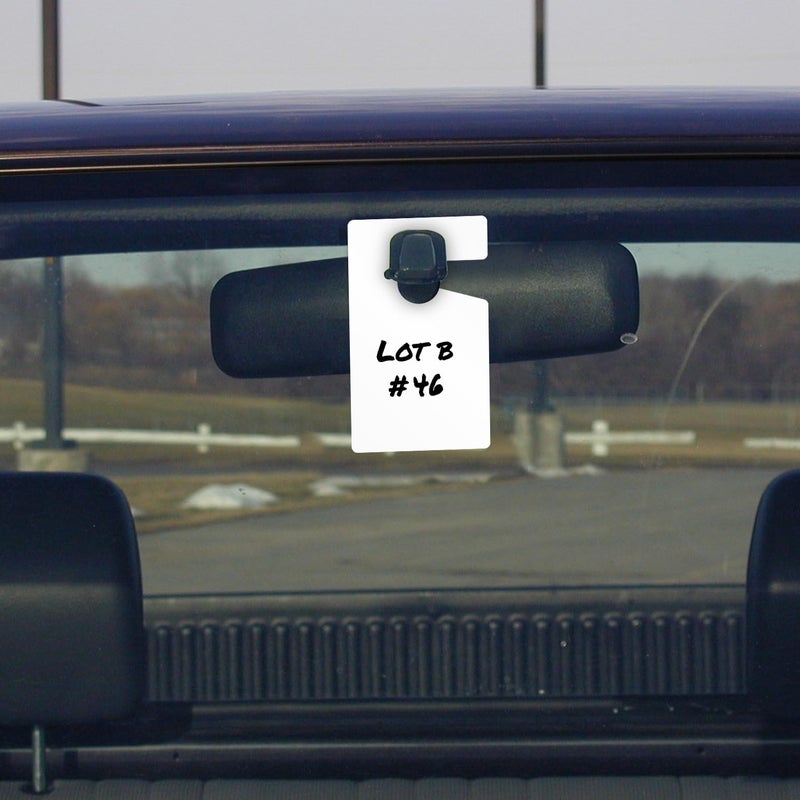 SmartSign (Pack of 25) 5 x 3 inch Blank Write-on/Printable Parking Permit Rearview Mirror Hang Tags, 15 mil PVC Vinyl, White - Image 5